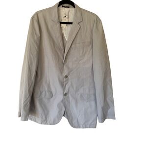Express Mens Light Grey 100% Cotton 2-Button Blazer Jacket Size L NWT